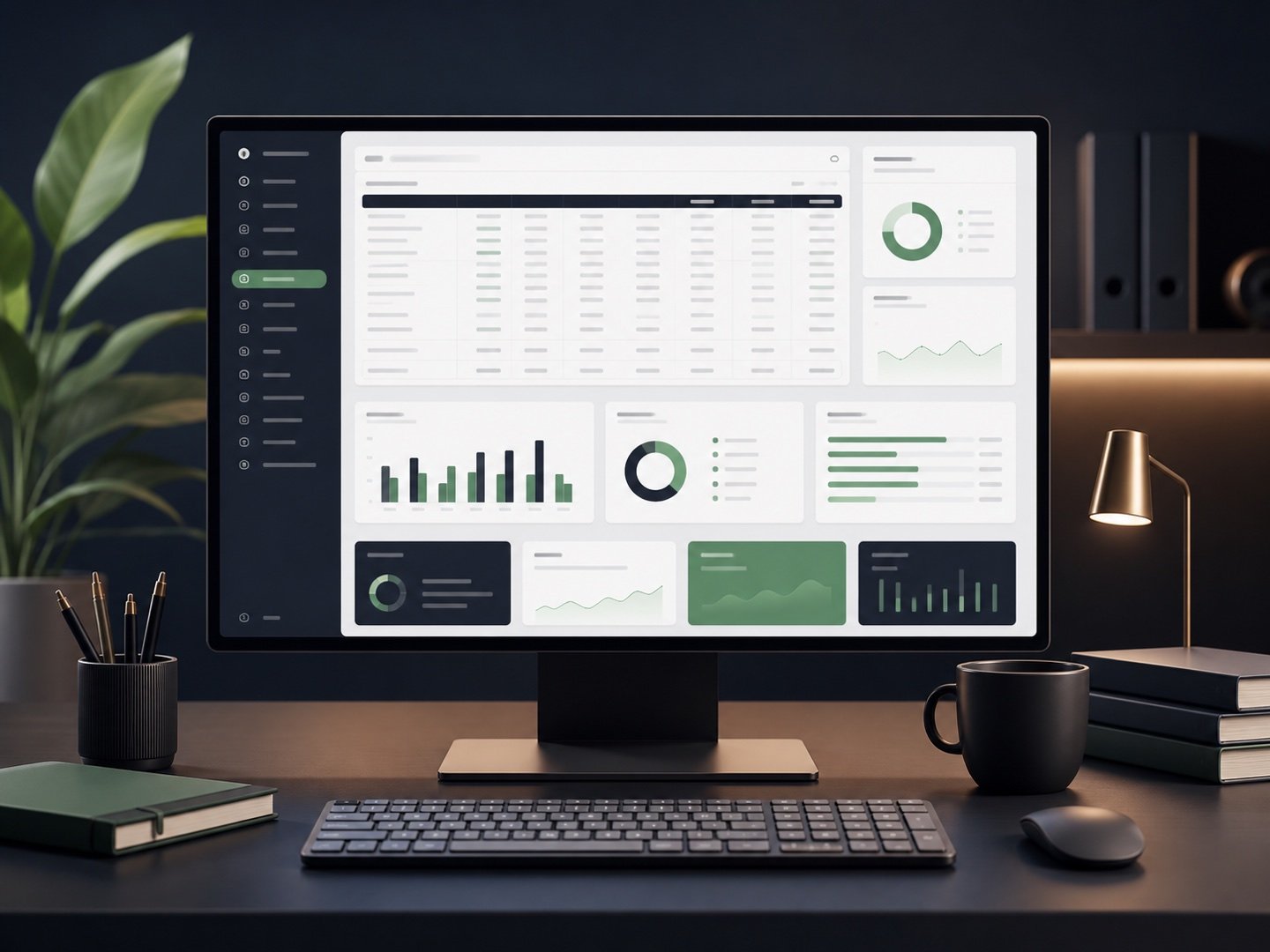 Accounting desktop application interface