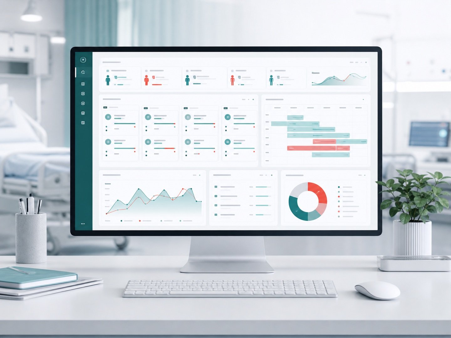 Hospital desktop application interface